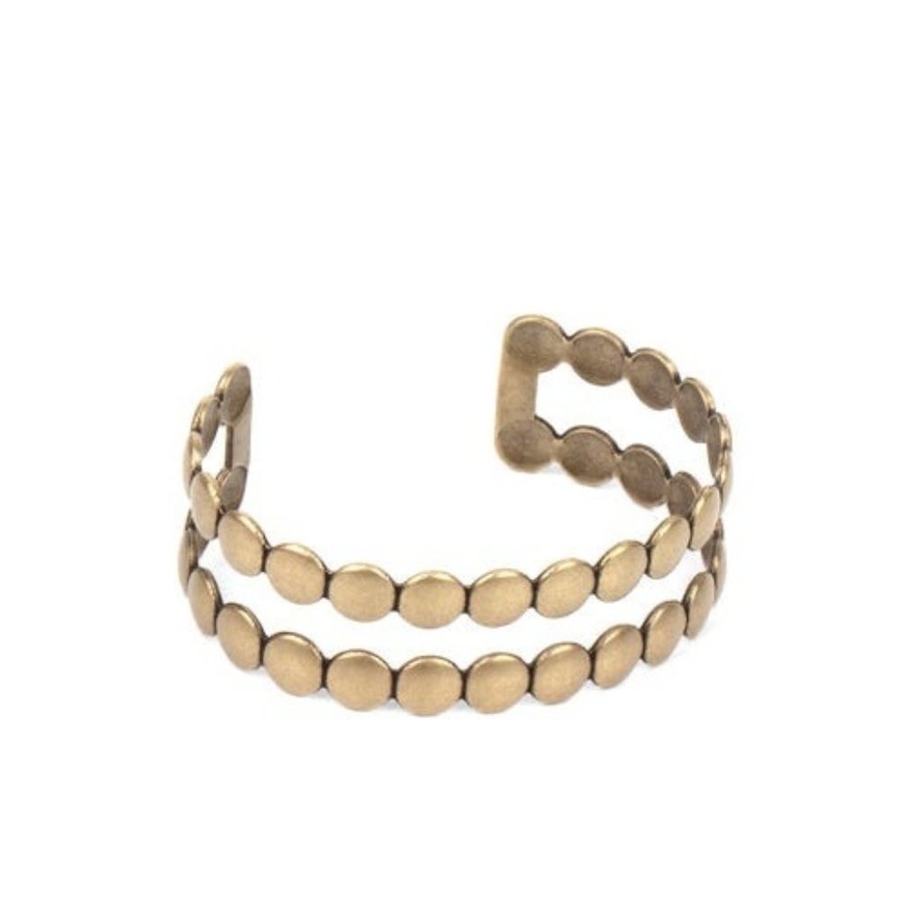 On the spot Shimmer brass cuff bracelet